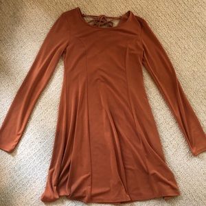 Forever 21, flowy, long sleeve, fall dress.